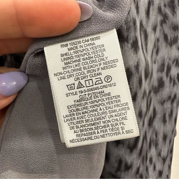 Joie Acantha Leopard Wrap Asymmetrical Hem Long Sleeve Dress size S - Picture 13 of 14